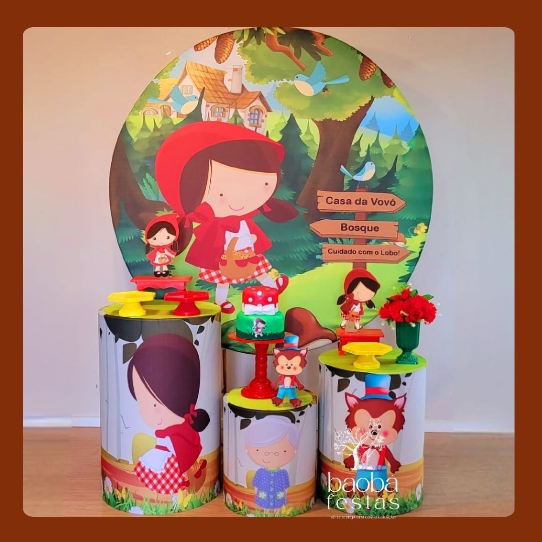 Kit Ouro - Chapeuzinho Vermelho - Baobafestas