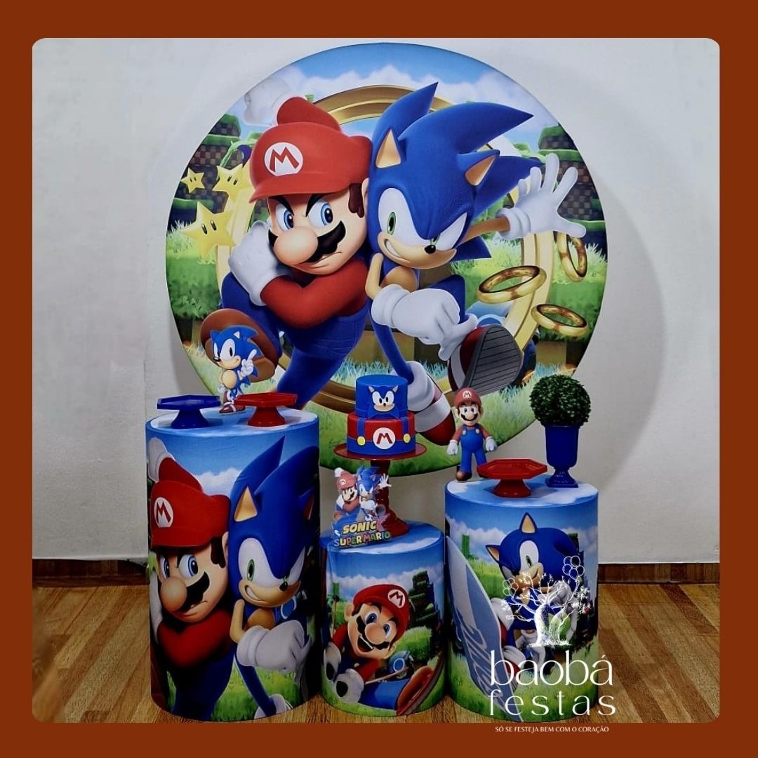 Super Mario + Sonic - Kit Ouro - Baobafestas