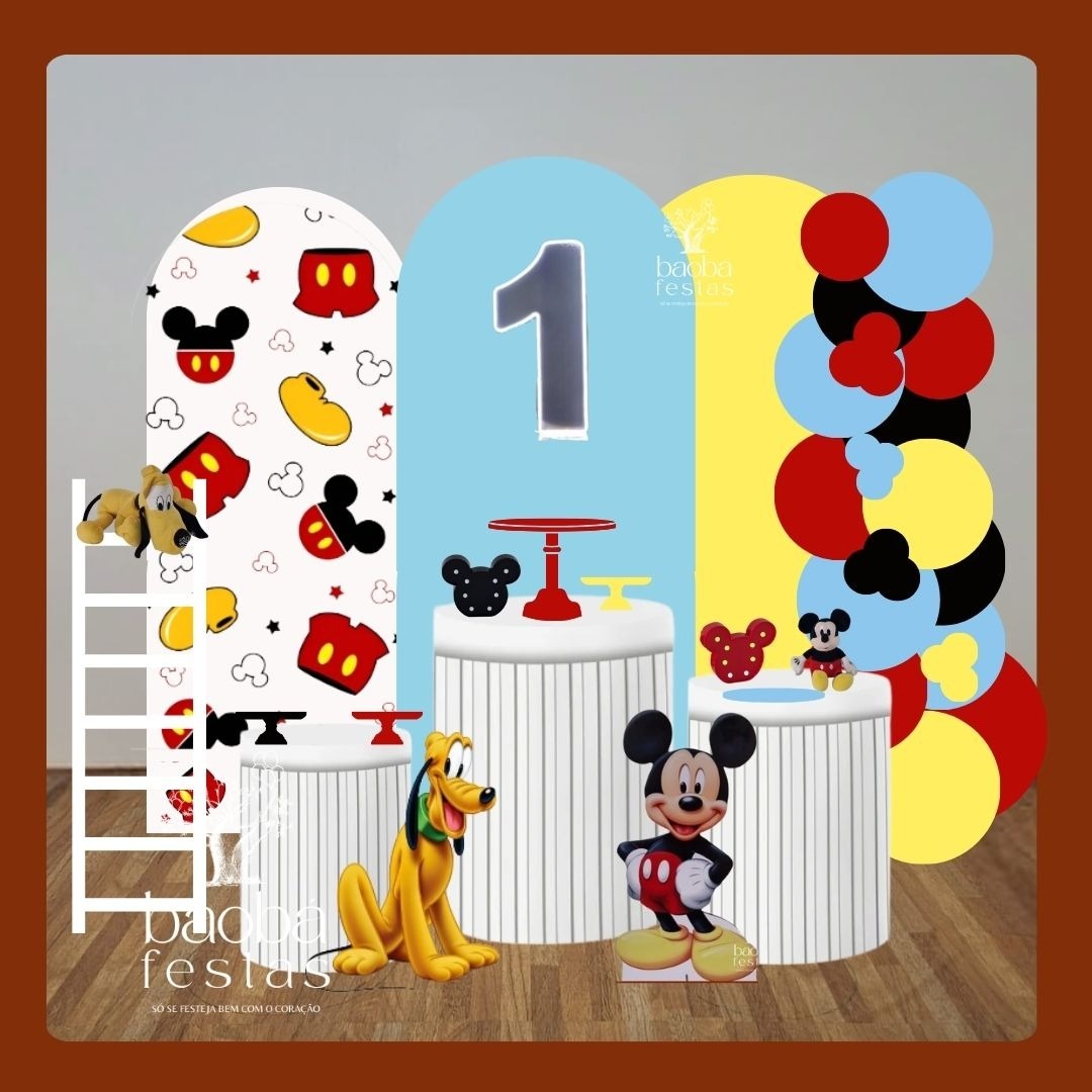 Projeto Personalizado - Composição Mickey (Sem Balões) - Baobafestas