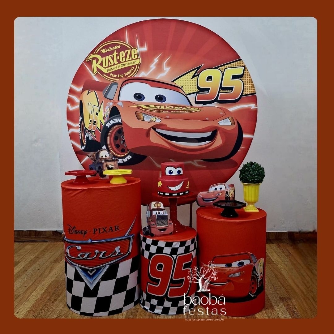 Carros - Relâmpago Mcqueen (48) - Kit Ouro - Baobafestas