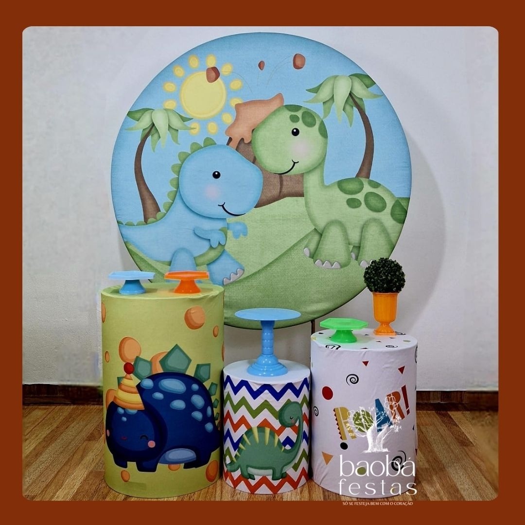 Dino Baby - Kit Prata - Baobafestas