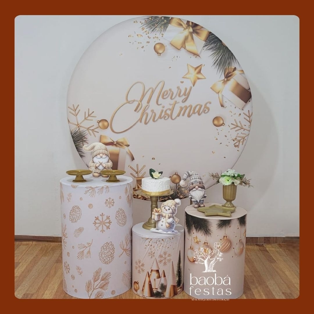 Kit Ouro - Merry Christmas - Baobafestas