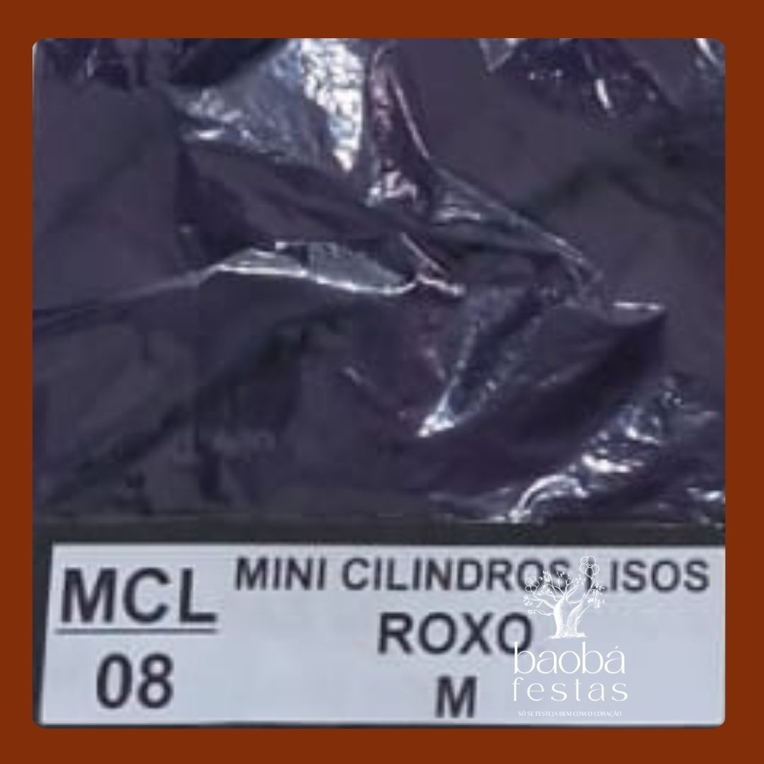 Tecidos Mini Trio de Cilindros - M - Roxo - Baobafestas