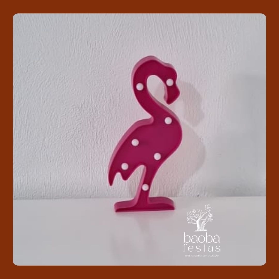 Item Decorativo - Flamingo Rosa - Baobafestas