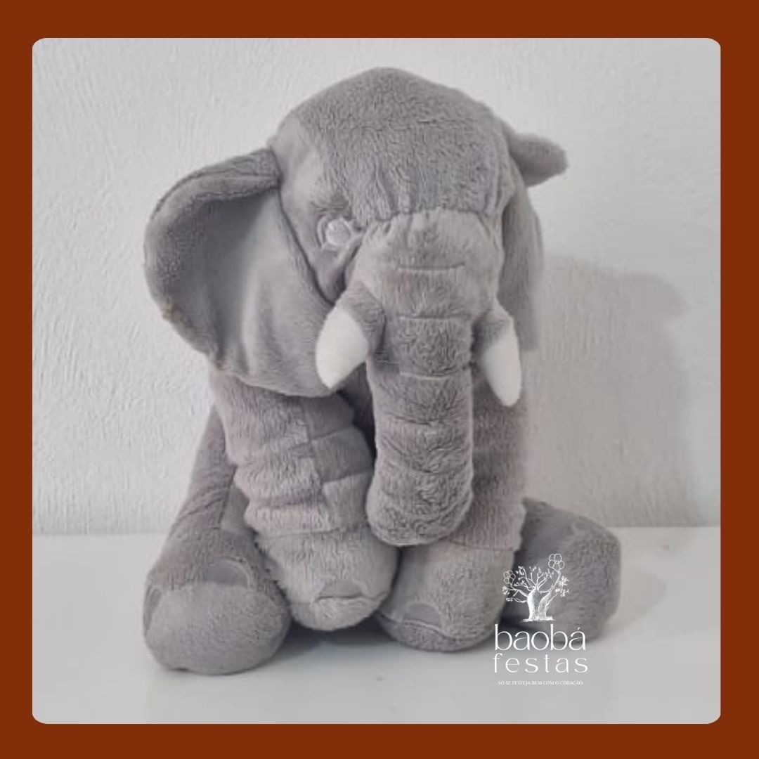 Pelúcia - Elefante Cinza - Baobafestas