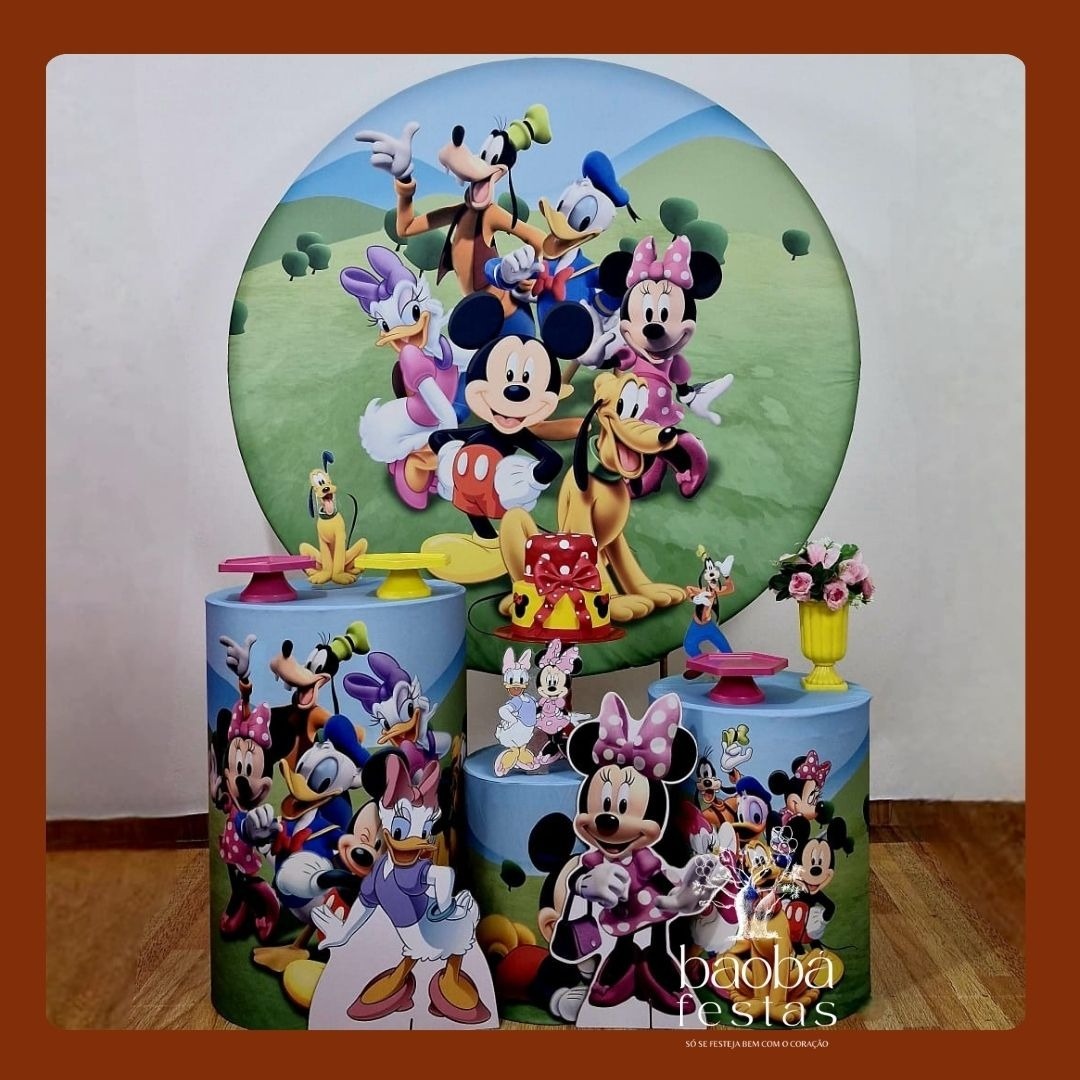 Turma da Minnie (Mickey) (181) - Kit Ouro (+1 Totem) - Baobafestas