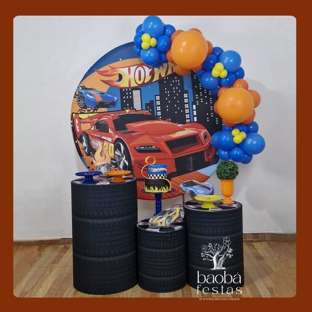 Hotwheels - Kit Ouro (Sem Balões)   - Baobafestas