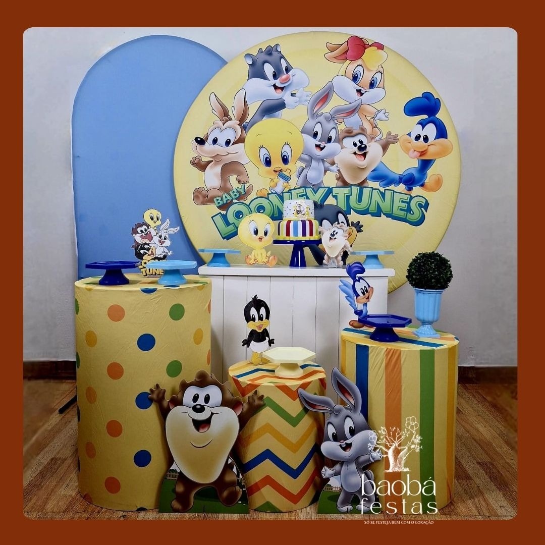 Looney Tunes Azul (126) - Kit Luxo ( +2 Totens) - Baobafestas