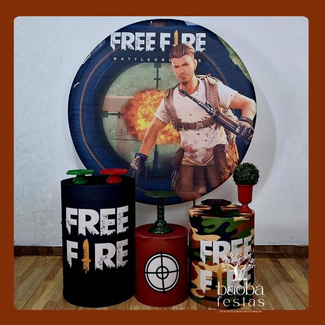 Free Fire - Kit Prata  - Baobafestas