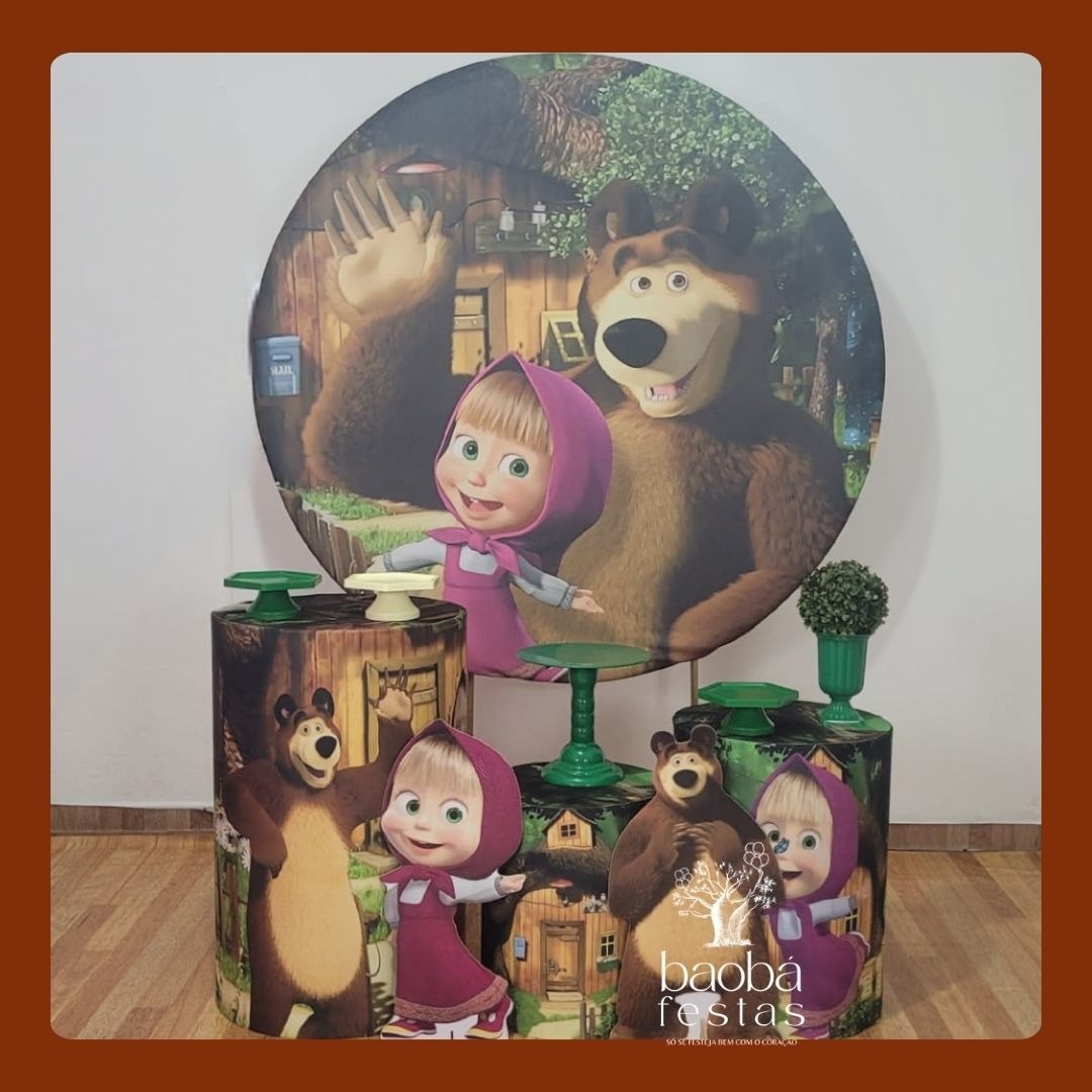 Kit Prata - Masha E O Urso Menino - Baobafestas