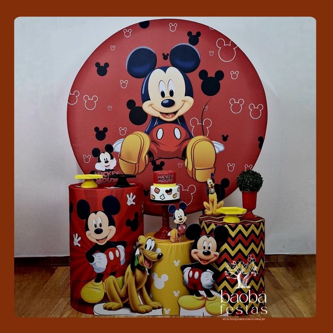 Mickey Tradicional (57) - Kit Ouro (+2 Totens) - Baobafestas