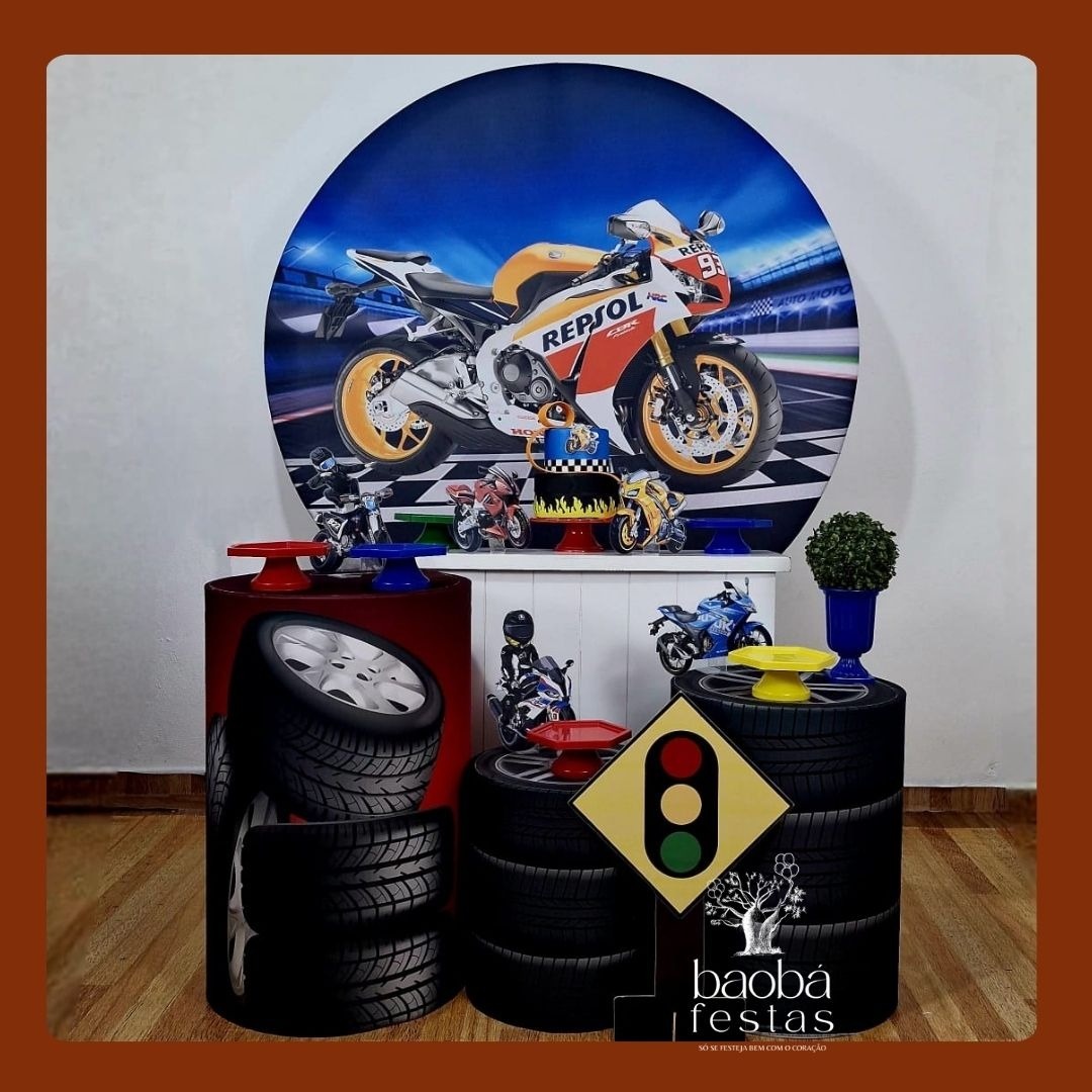 Moto (56) - Kit Diamante (+Totem) - Baobafestas