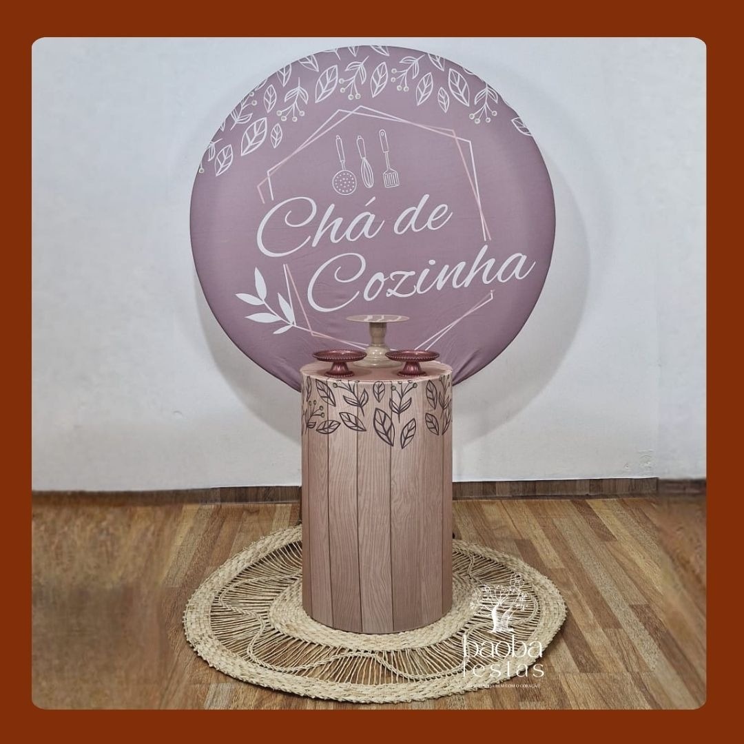 Composição Chá de Cozinha Nude/Floral + 1 Cilindro - Baobafestas