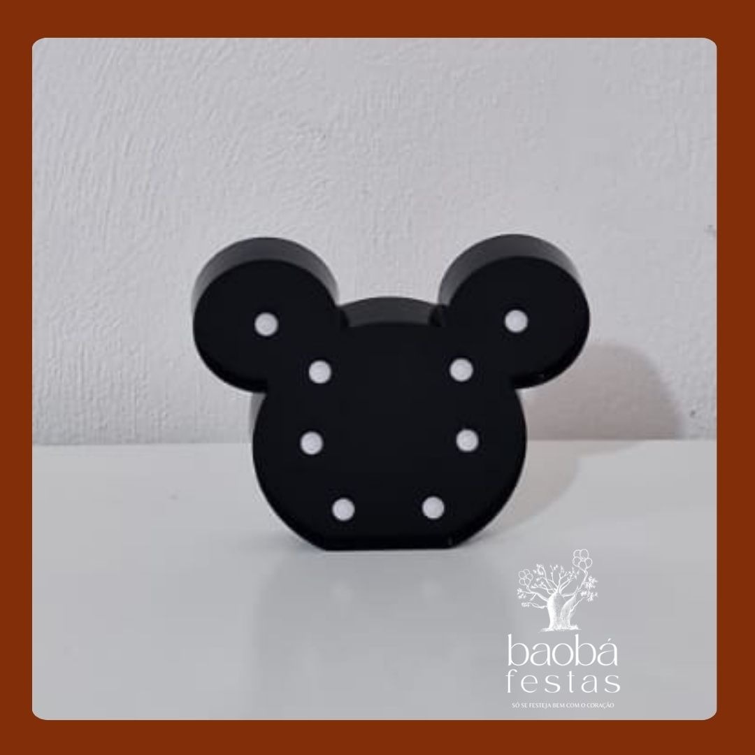 Itens Decorativos - Mickey Preto - Baobafestas