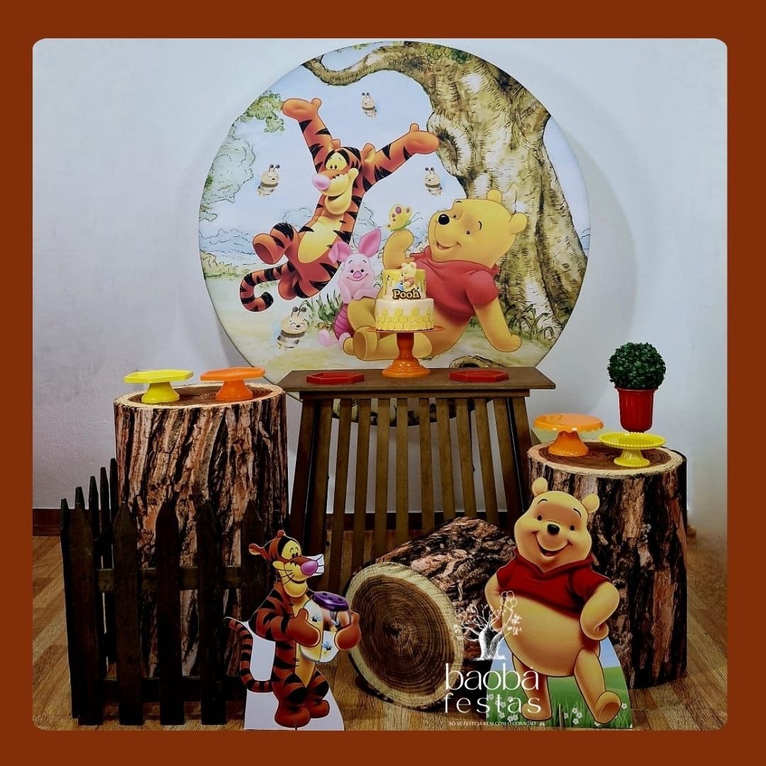 Composição - Ursinho Pooh + Cerca - Baobafestas