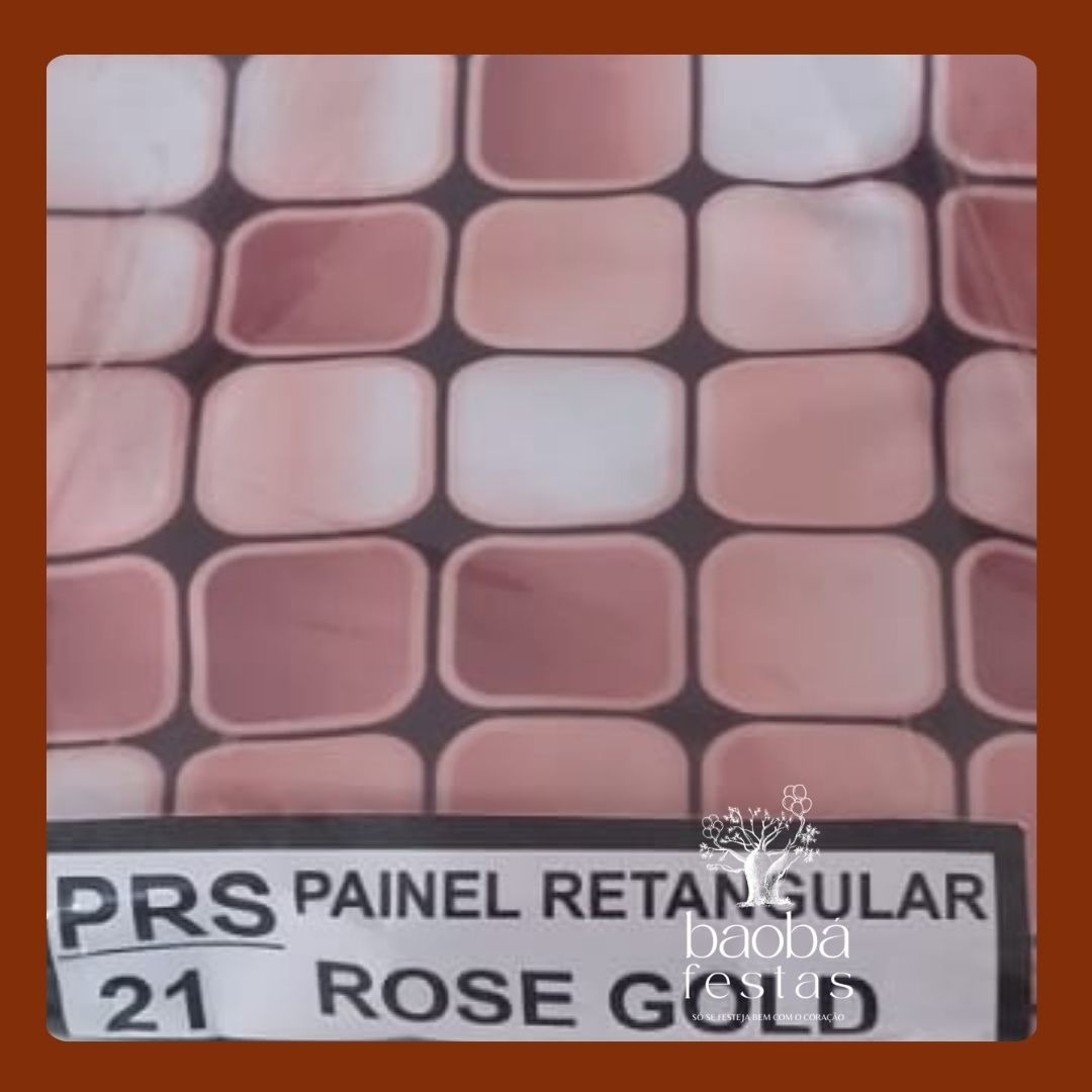 Tecido Retangular Sublimado 2X1 - Rose Gold - Baobafestas
