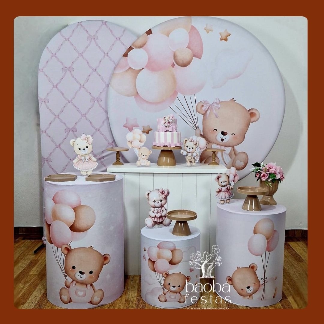 Ursinha/Balões - Kit Luxo - Baobafestas
