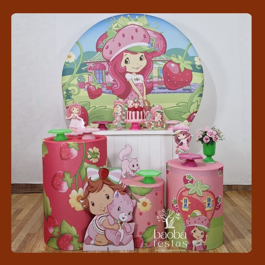 Kit Diamante - Moranguinho + Totem Moranguinho Baby  - Baobafestas