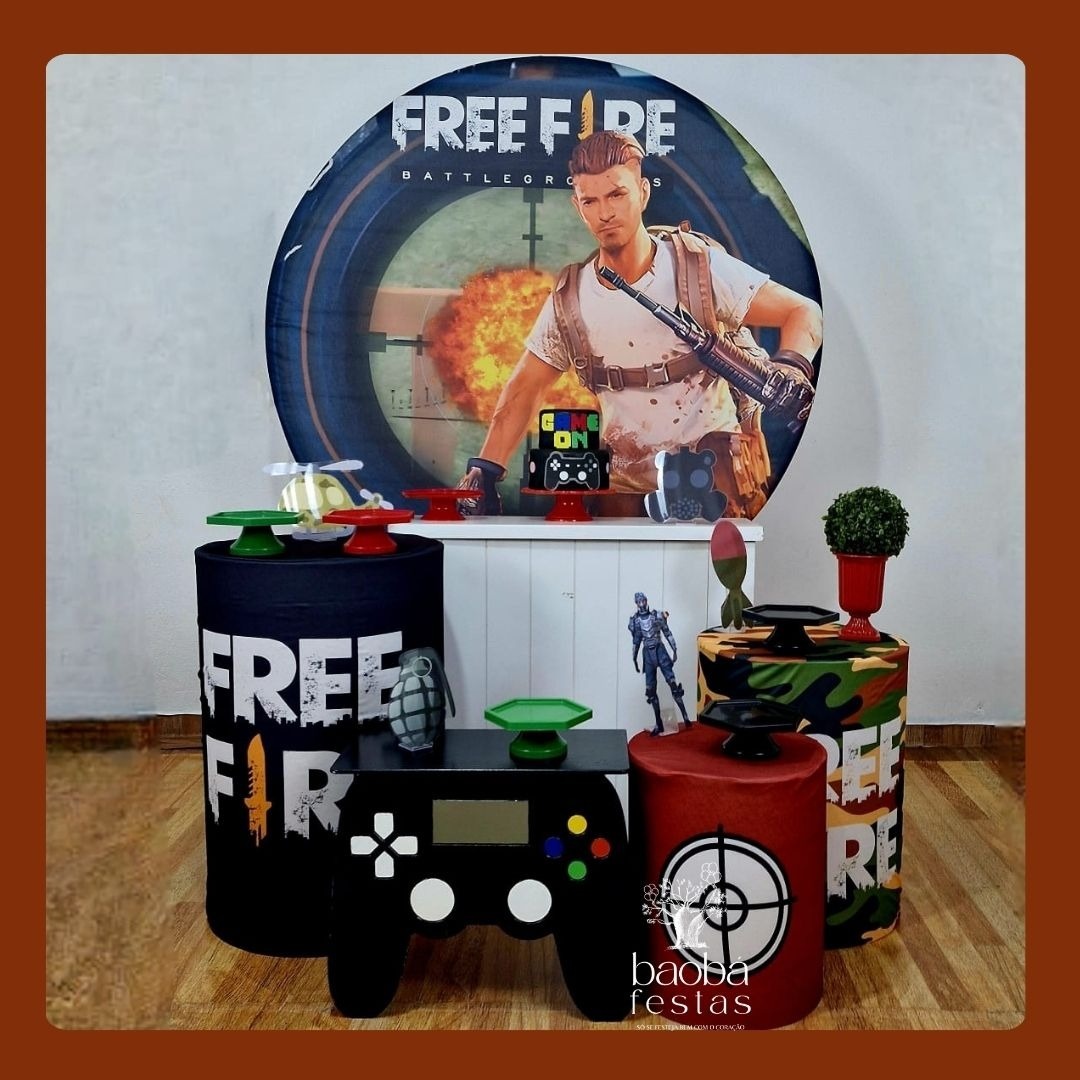 Free Fire - Kit Diamante (+ Mesa Game) - Baobafestas