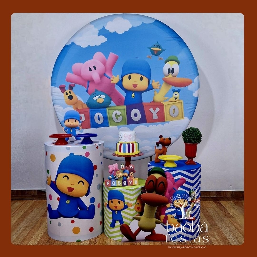 Pocoyo - Kit Ouro (+ Totem) - Baobafestas