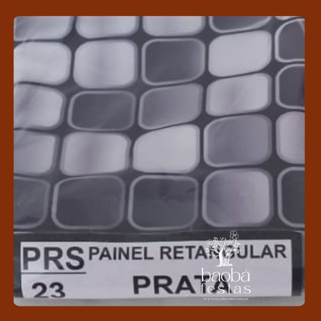 Tecido Retangular Sublimado 2X1 - Prata - Baobafestas