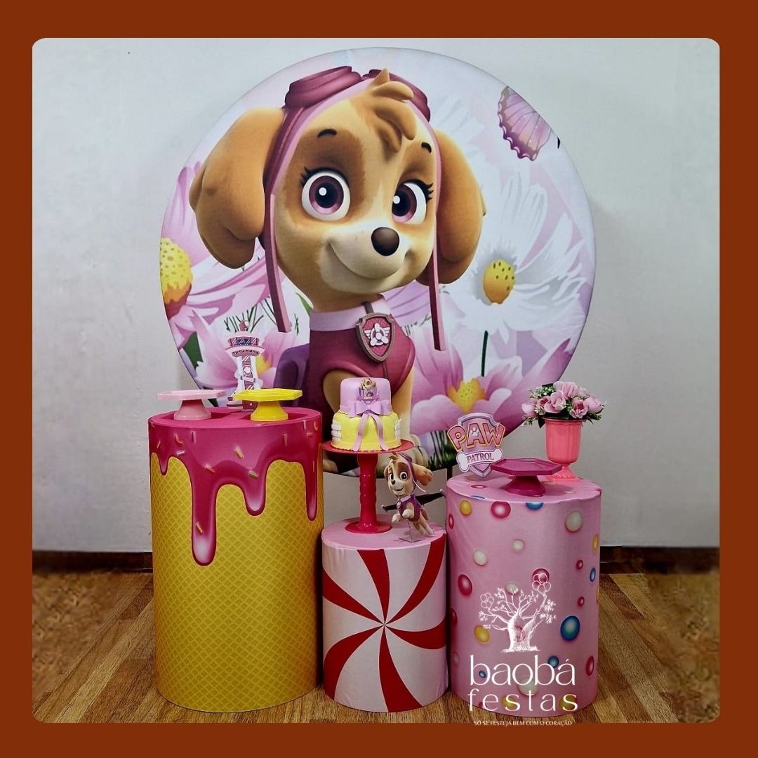 Skye-Patrulha Canina (61) - Kit Ouro - Baobafestas