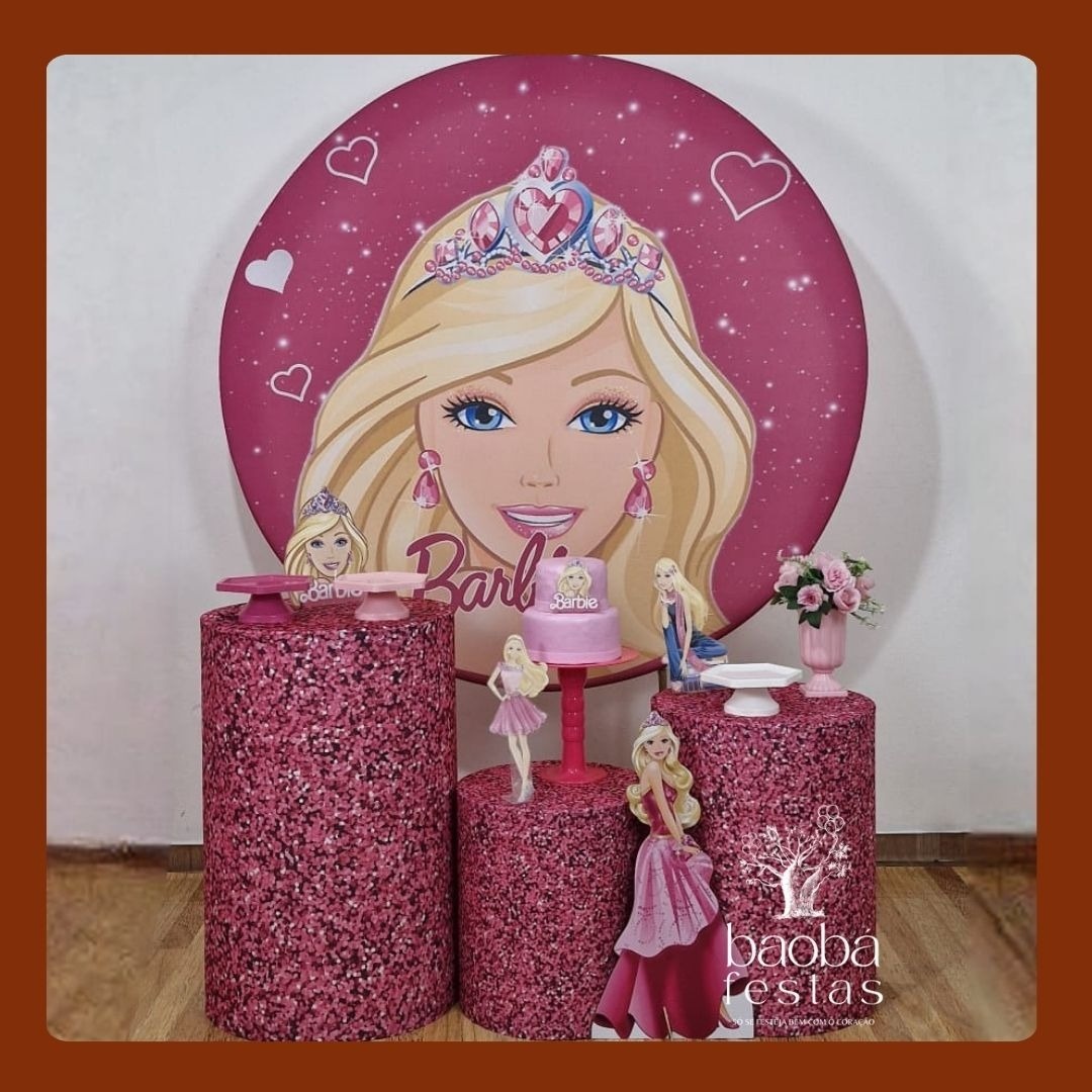 Barbie (50) - Kit Ouro (+Totem de Chão) - Baobafestas