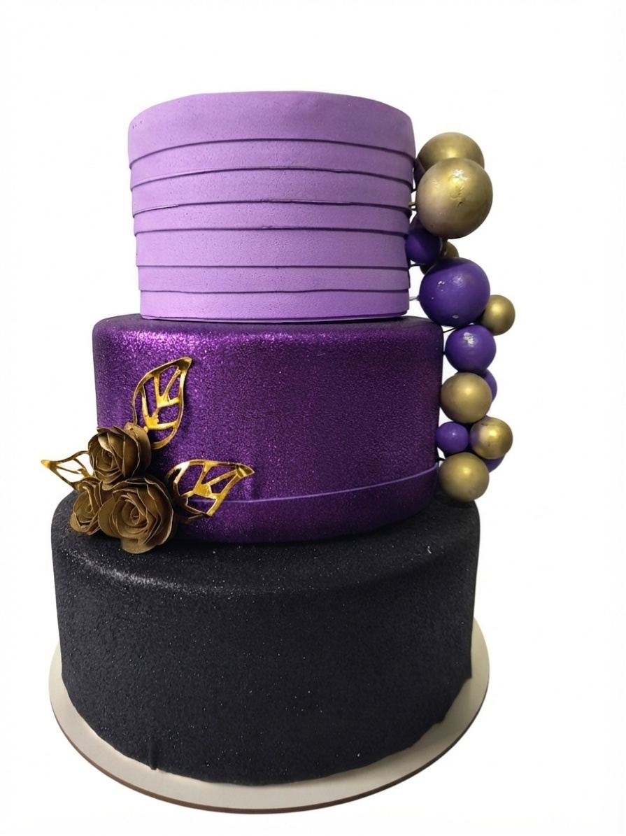 Bolo Roxo E Preto - repfestas