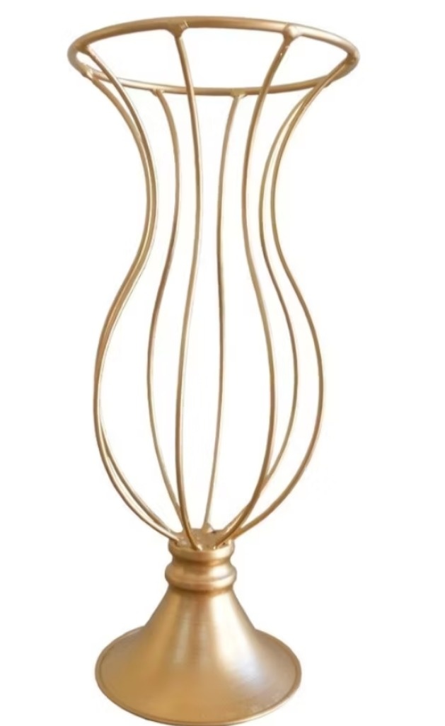 Vaso de Ferro Para Mesa Dourado - repfestas