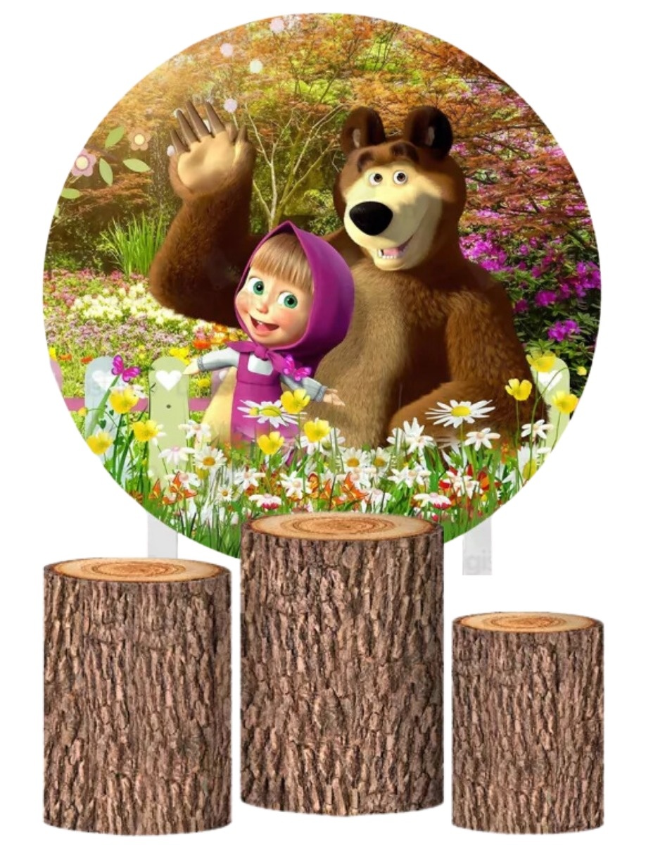 Masha E O Urso - Kit de Capas - Cuca Maluca Festas
