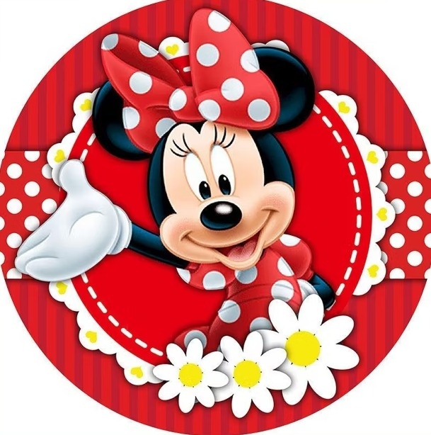 Minnie - Capa Mini Painel 50Cm - Cuca Maluca Festas