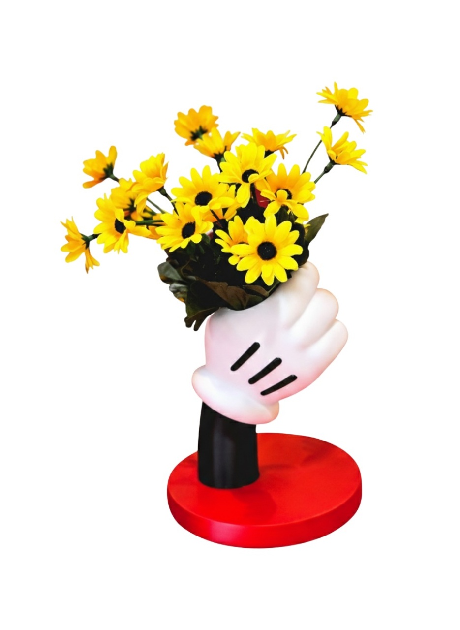 Vaso Minnie / Mickey Com Margaridas - Cuca Maluca Festas