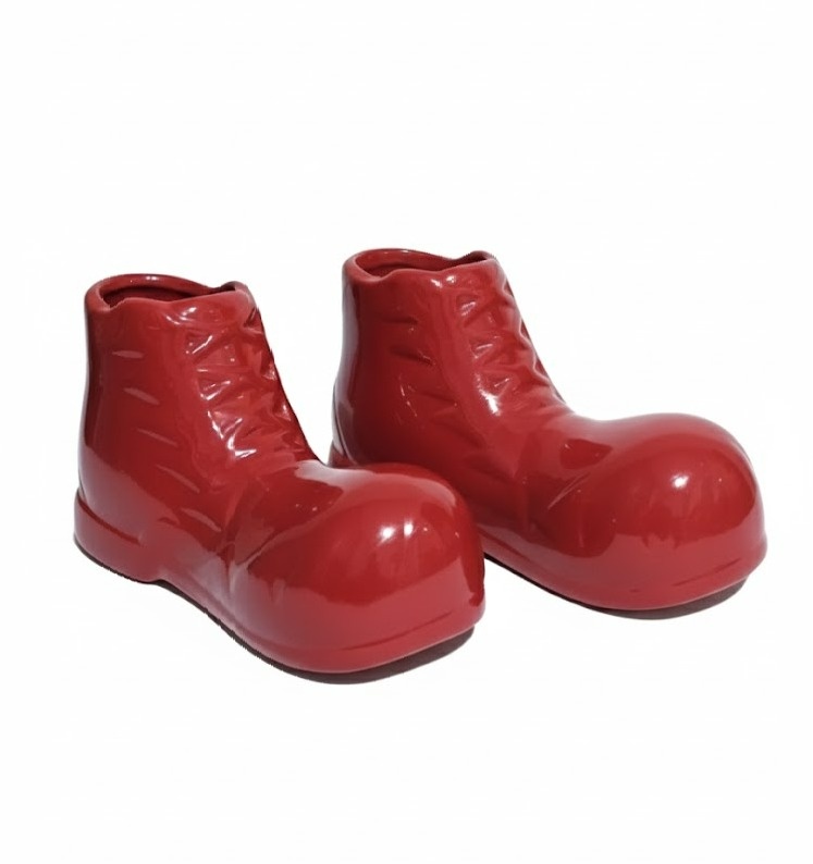 Par de Sapatos Palhaço Cerâmica (Circo/Patati Patatá) - Cuca Maluca Festas