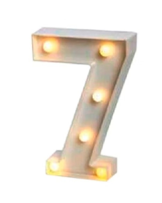 Luminária Led 22Cm - Nr. 7 - Cuca Maluca Festas