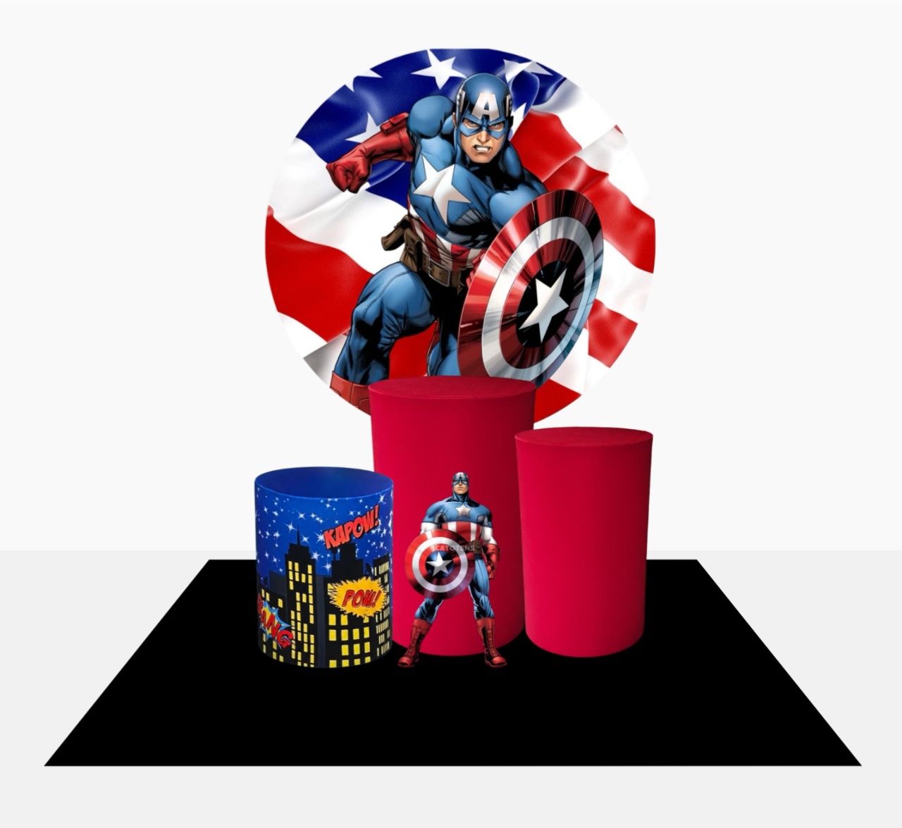 Capitão América - Kit Bronze - Cuca Maluca Festas
