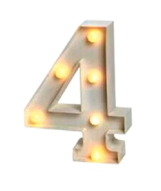 Luminária Led 22Cm - Nr. 4 - Cuca Maluca Festas