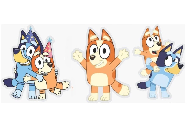 Bluey - Kit 3 Displays de Mesa  - Cuca Maluca Festas