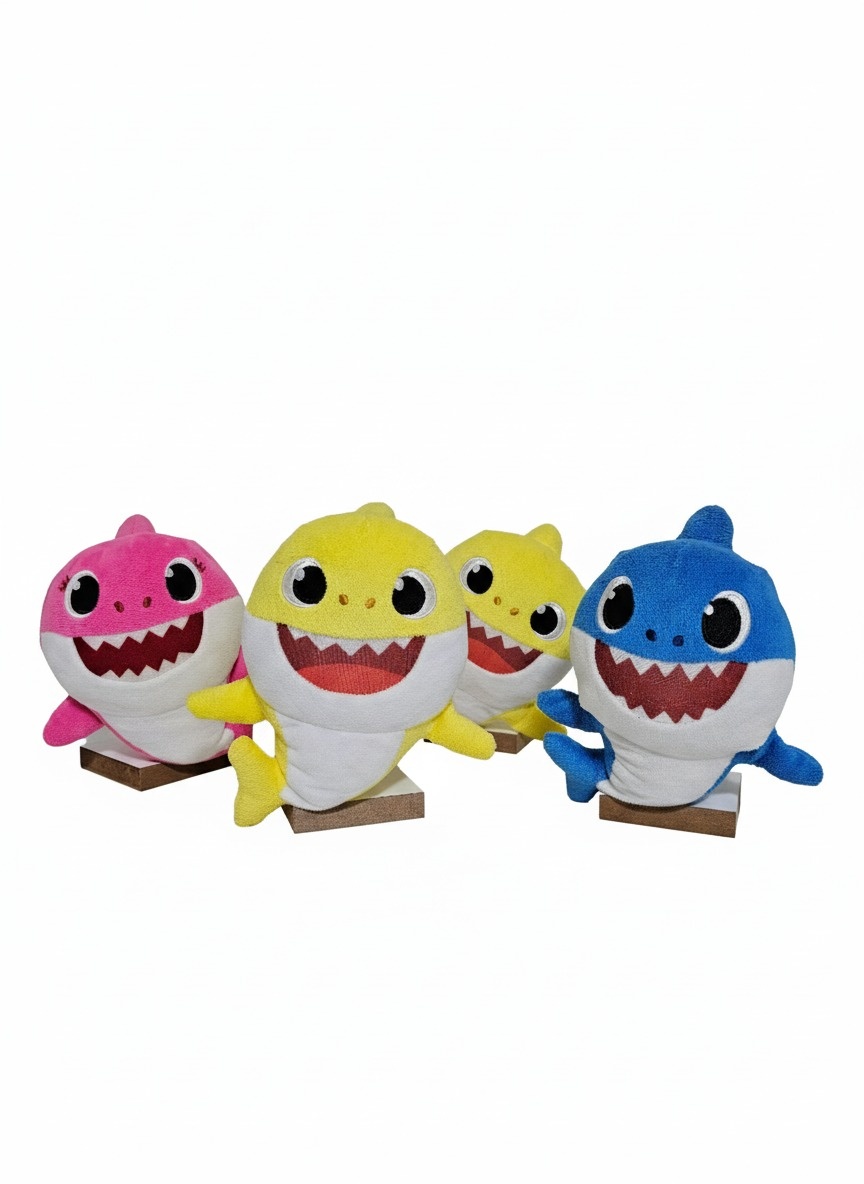 Baby Shark - Kit 4 Pelúcias - Cuca Maluca Festas