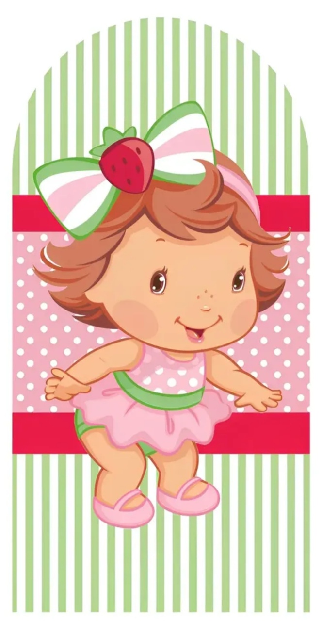 Moranguinho Baby - Capa Painel Romano - Cuca Maluca Festas