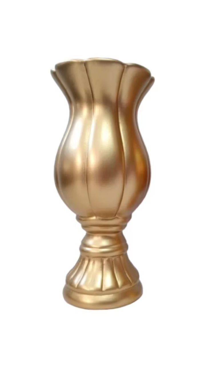 Vaso de Cerâmica Dourado - Cuca Maluca Festas