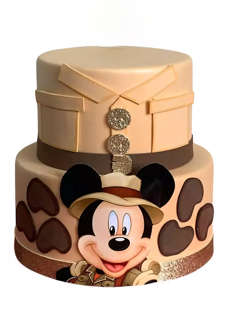 Bolo Fake Mickey Safari - Cuca Maluca Festas