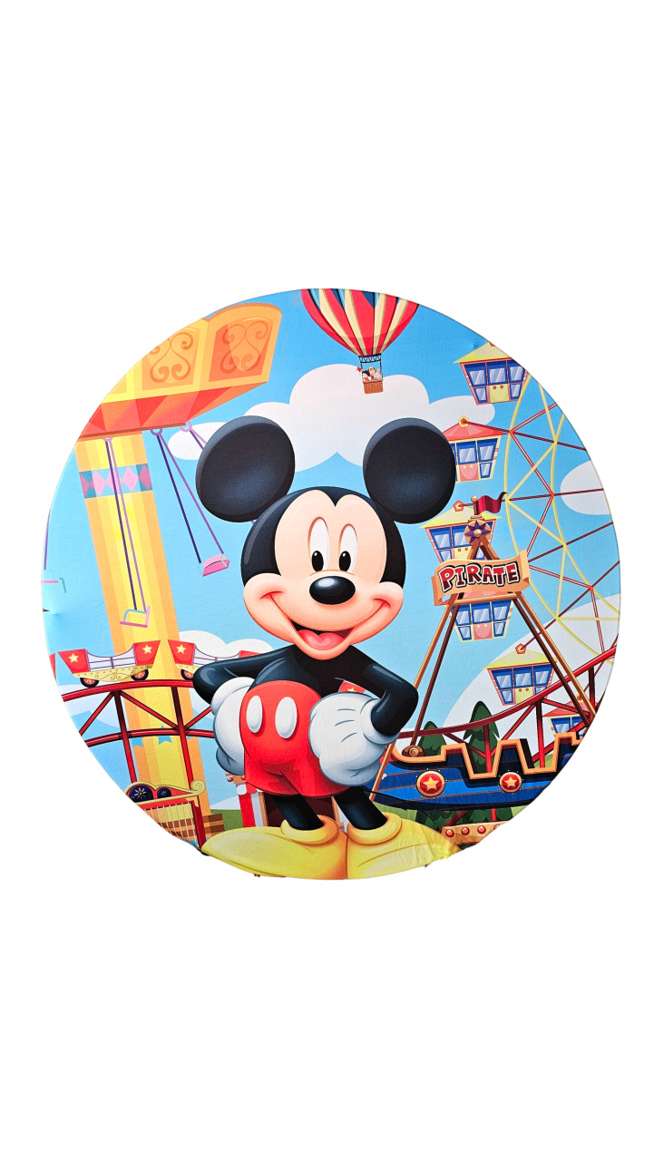 Mickey 2 - Capa Painel Redondo - Cuca Maluca Festas