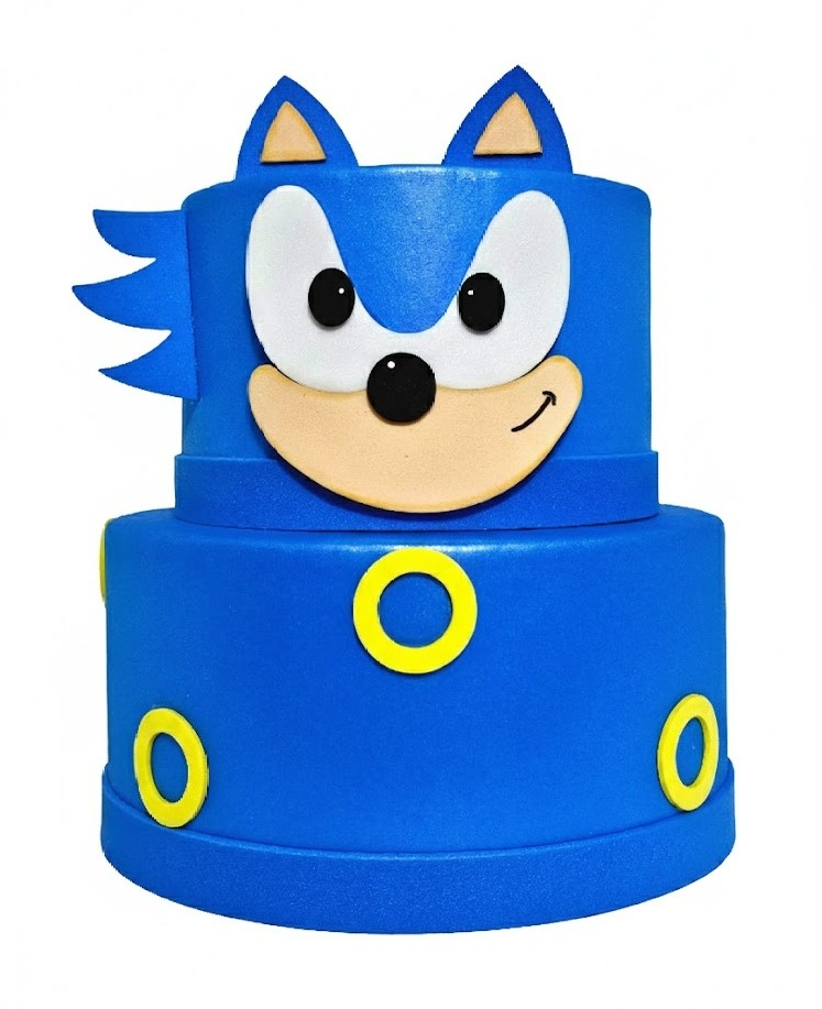 Bolo Fake Sonic - Cuca Maluca Festas