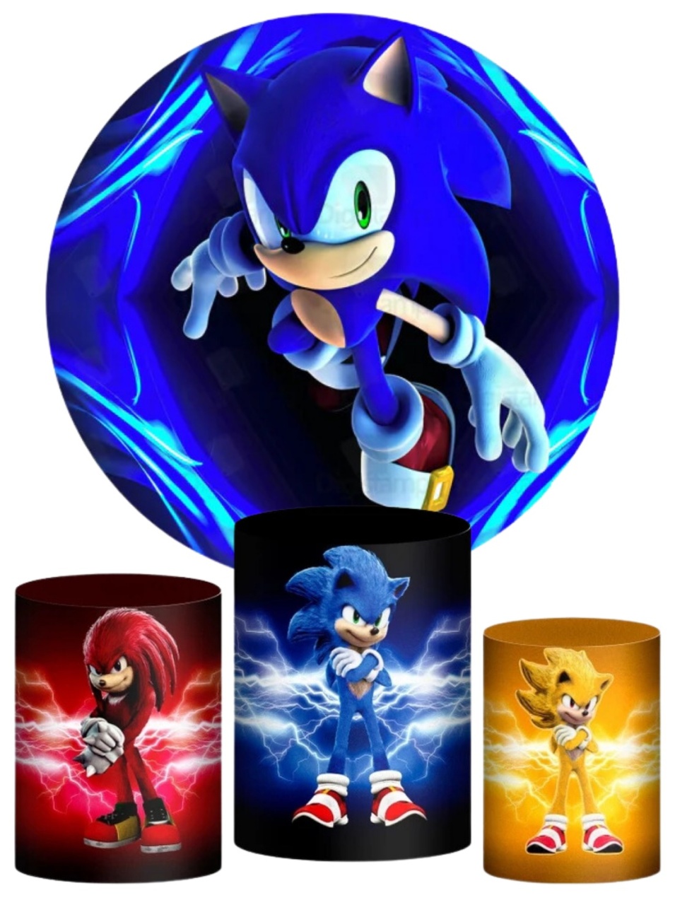 Sonic - Kit de Capas - Cuca Maluca Festas