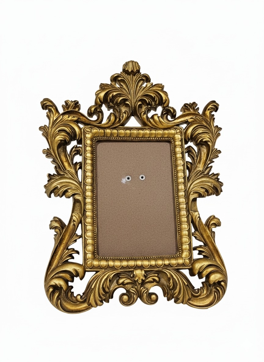 Porta Retrato Dourado (Princesas / Ursinha Realeza)  - Cuca Maluca Festas