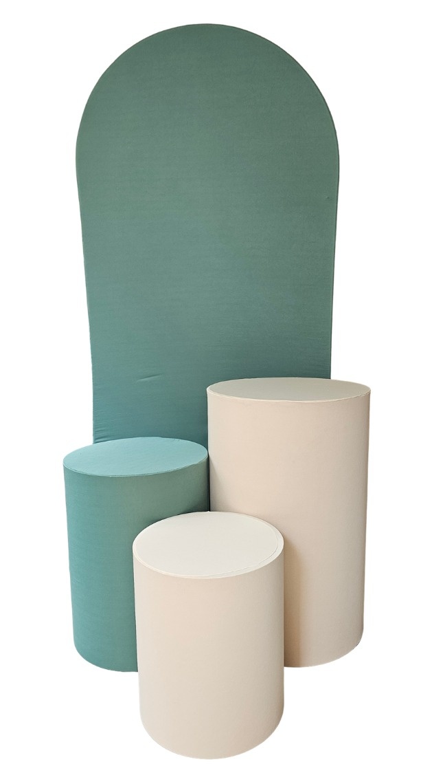 Liso Verde Menta E Bege - Kit de Capas - Cuca Maluca Festas
