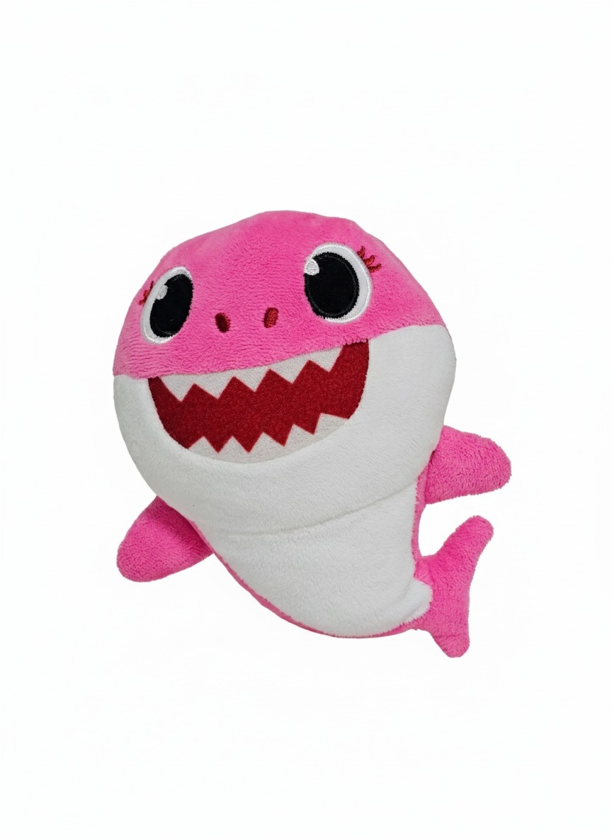 Baby Shark (Rosa) - Pelúcia  - Cuca Maluca Festas