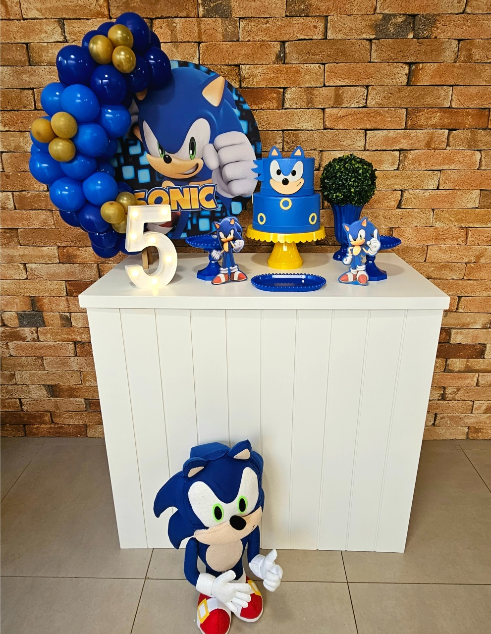 Sonic - Mini Kit Com Mesa - Cuca Maluca Festas