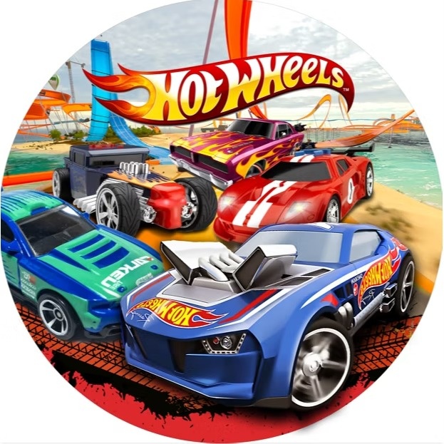 Hot Wheels - Capa Mini Painel 50Cm - Cuca Maluca Festas