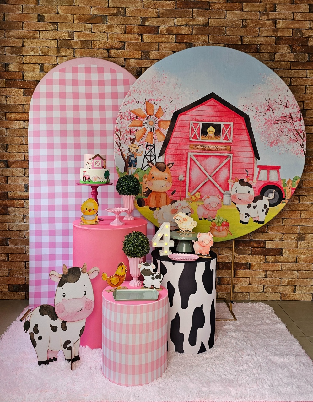 Fazendinha Rosa - Kit 2 Prata - Cuca Maluca Festas